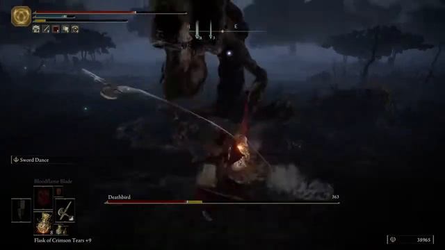 Elden Ring-Deathbird Bossfight (Liurna Lakes) Keen Banished Knight's Halberd-Xbox Series X. смотреть онлайн
