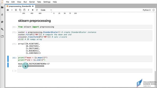 สอน Machine Learning: การแปลงค่าในคอลัมน์ให้เป็น z-score (sklearn.preprocessing.StandardScaler) смотреть онлайн