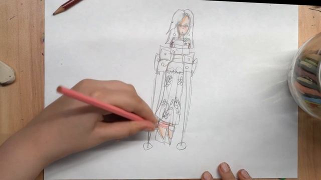 Как нарисовать тянку карандашами смотреть онлайн