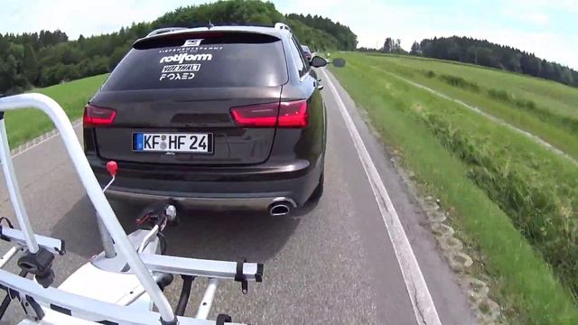 Trailer towing in a 2015 Audi A6 Biturbo Competition with Activ sound exhaust смотреть онлайн