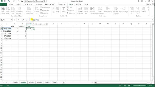 How to Split Date into Day, Month and Year in Excel смотреть онлайн