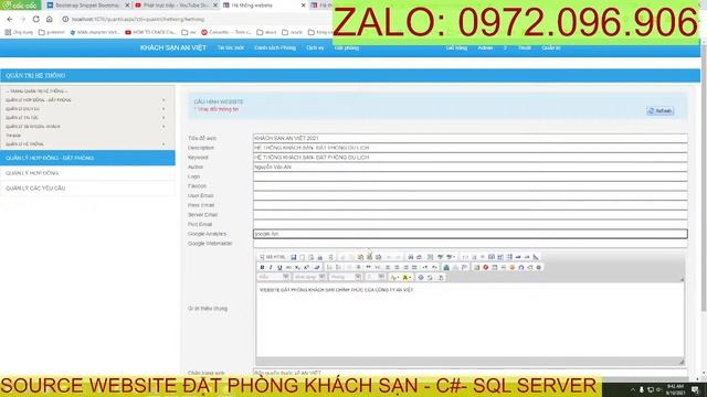 Source code WEBSITE ĐẶT PHÒNG KHÁCH SẠN - C#- sql server- ASP.NET смотреть онлайн