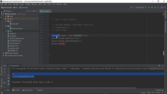 Random number and Math Function - Dart Programming смотреть онлайн