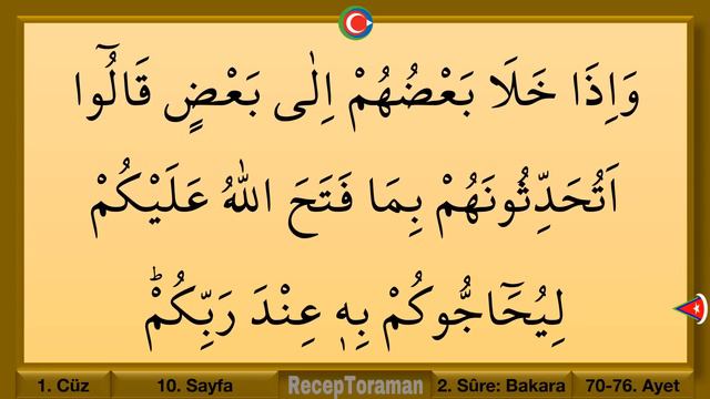 Mukabele 1. Cüz Bilgisayar Hatlı Kolay Takip Kuran Hatmi Quran 1. Juz