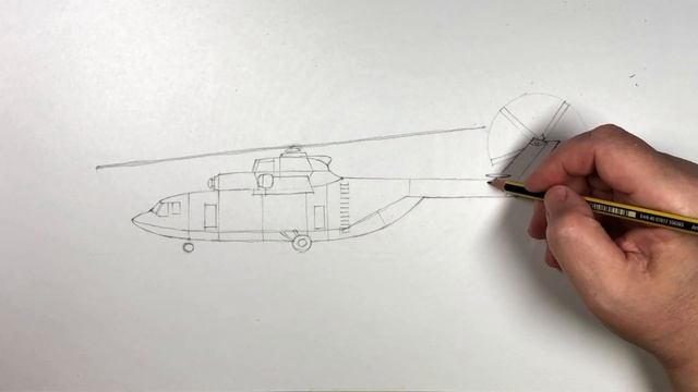 Как нарисовать военный вертолёт Ми-26 | Рисуем самый большой вертолёт в мире смотреть онлайн