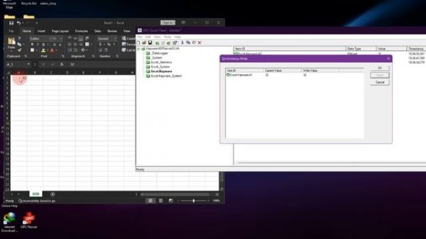 Kepware Server(ANY OPC) DDE Client To EXCEL