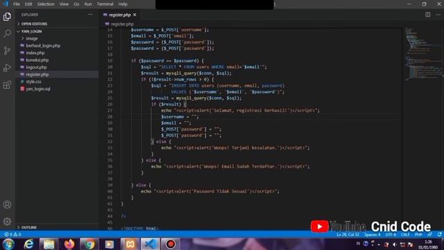 cara membuat form login dan register dengan php - free | part 2 смотреть онлайн