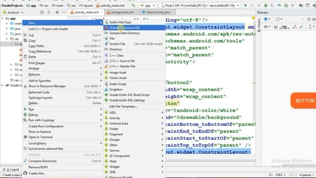 Custom Button Design || Android studio tutorial смотреть онлайн