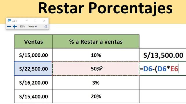 Como restar porcentajes en Excel смотреть онлайн