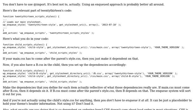 Wordpress: Versioning @import of parent theme's style.css (3 Solutions!!) смотреть онлайн