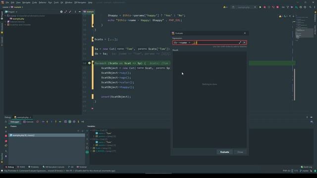 Классы в PHP на примере Cat смотреть онлайн