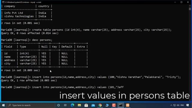 Learn SQL Basic Operations | Learn Perfect | Table Create, Insert Data, Where, And, OR Keywords смотреть онлайн