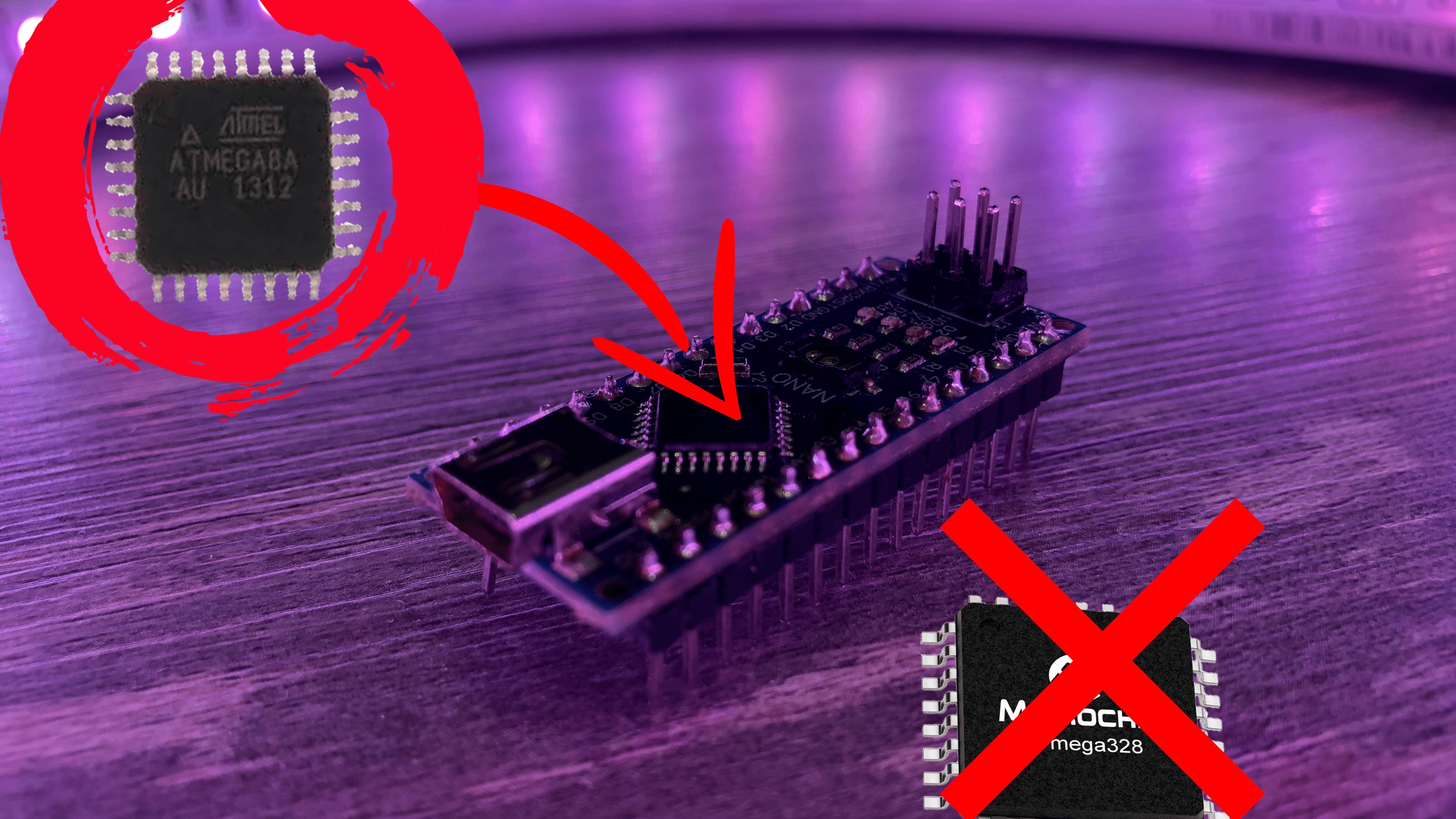 Как заменить ATmega328 на ATmega8?