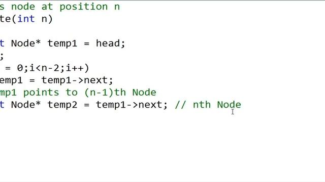 Linked List in C C Delete a node at nth position смотреть онлайн