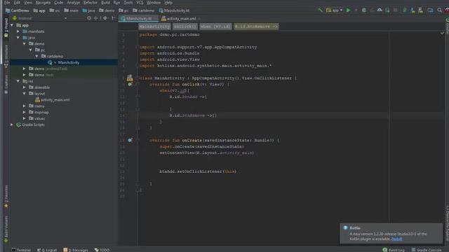 Add To Cart Tutorial Kotlin # Shopping cart Source code смотреть онлайн