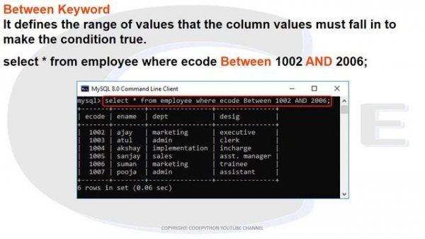 DML Commands on MySQL 8.0 command Line Client