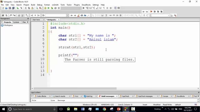 C programming Bangla Tutorial 5.188 : String | concatenation using strcat() смотреть онлайн