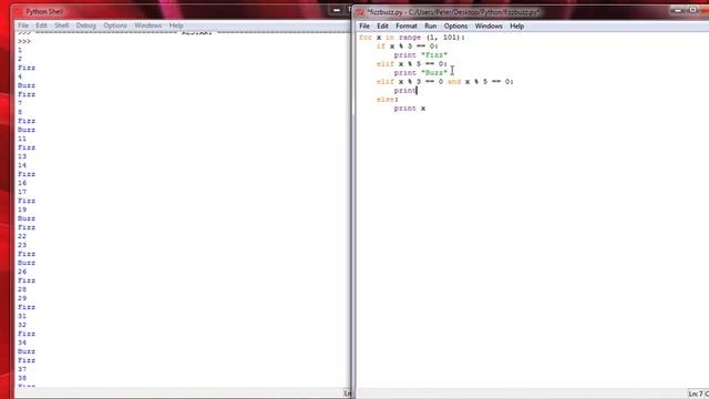 Python Beginner Program FizzBuzz смотреть онлайн
