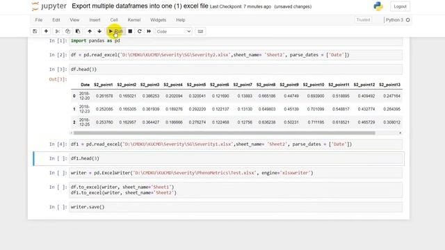 Export multiple dataframes into one (1) excel file using Python смотреть онлайн