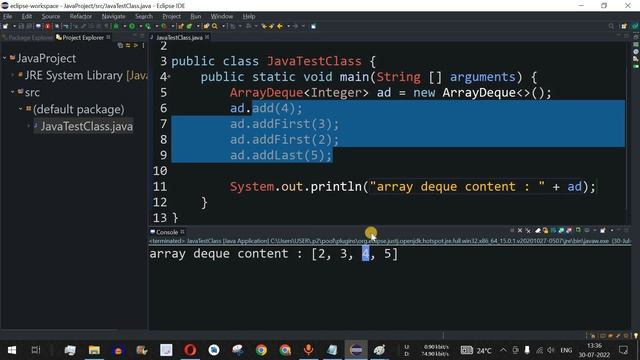 Java Tutorial #54 - Java ArrayDeque with Examples (Collections) смотреть онлайн