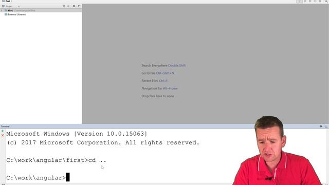 Building a Angular4+ Web App | S4P9 | Terminal in WebStorm and basic commands | Windows смотреть онлайн