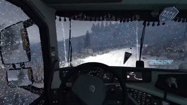 Zorlu Yolculuk | Kar Fırtınası | ETS 2 MP Promods Kirkenes Maden Yolu смотреть онлайн