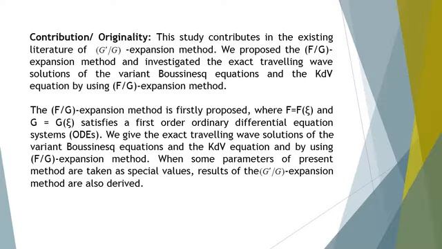 The FG Expansion Method and Travelling Wave Solutions of Nonlinear Evolution Equations IJMR 51 63 7 смотреть онлайн