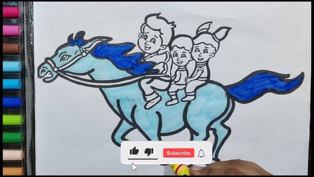 Lakdi ki Kathi | Drawing and Colouring | Horse drawing | kids video | horse Sketch | Bounce baby смотреть онлайн