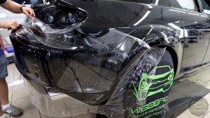 Клеим задний бампер Mazda RX-8. Антигравийная пленка DeltaSkin Moleckula