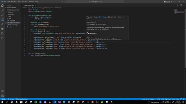 Making a Discord Bot In Python (Part 13: Custom Help Command) смотреть онлайн