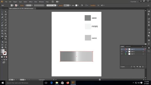 Silver Gradient Effect In Illustrator #Encorephotoshop #photoshoptutroialsintamil