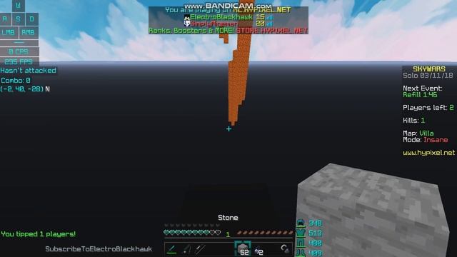 INTENSE FIGHT ENDED BY FLY HACKER!!! - HYPIXEL SKYWARS #60 смотреть онлайн