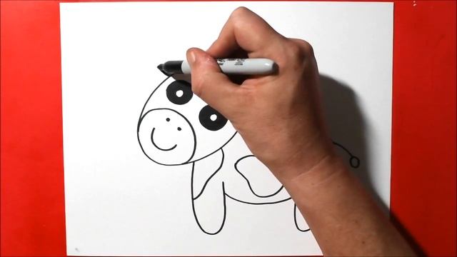 How to Draw a Cute Baby Cow | Easy Step by Step Drawing смотреть онлайн