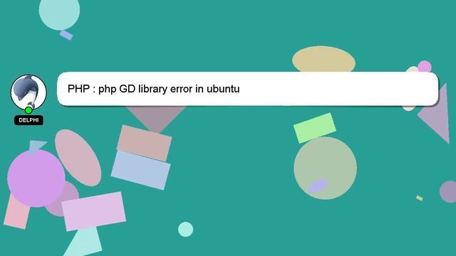 PHP : php GD library error in ubuntu смотреть онлайн