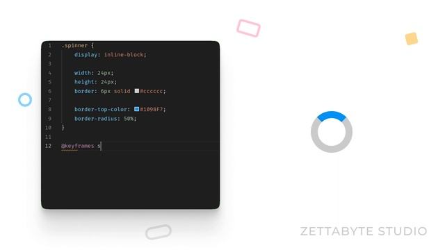 CSS Tutorial | How to create a SPINNER under 2 minutes смотреть онлайн