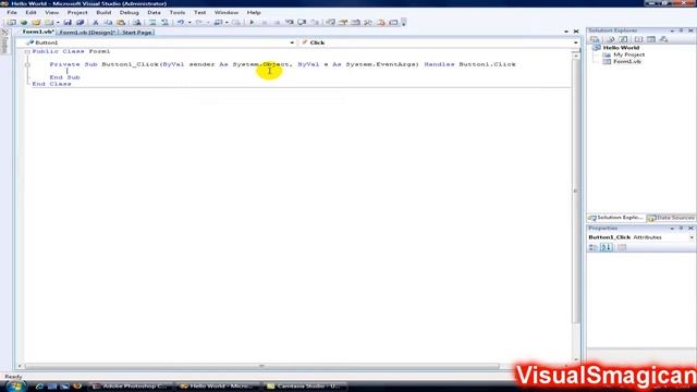 Visual Basic 2008 Lesson One - Hello World смотреть онлайн