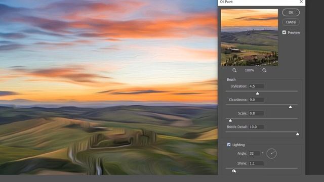 Learn how to apply oil paint effect for landscapes in photoshop смотреть онлайн