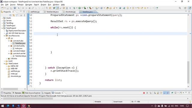 Todo Project-2(Showing all Todo List) in Java | Java realtime project| techvthvikky |todo java смотреть онлайн