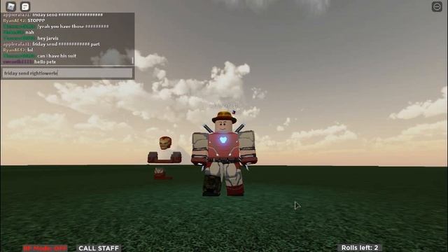 roblox avengers testing server iron man friday send parts all смотреть онлайн