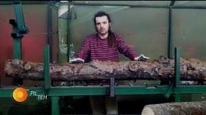 Пилим КРИВЫЕ брёвна на станке УПТ-250М Многопильный станок для тонкомера