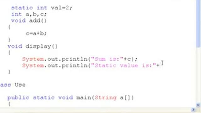 JAVA Programming Tutorial Static Data Members avi смотреть онлайн