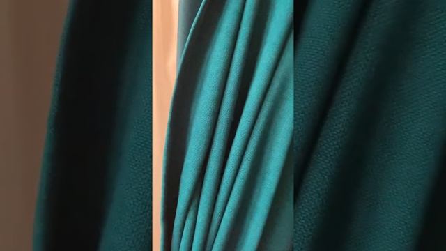 Шторы канвас - бирюзово-зеленый цвет