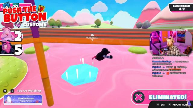 🔴LIVE FALL GUYS PUSH THE BUTTON CUSTOMS | 💟PIGS Vs WOLFS⬛ | WIN PRIZES WILL YOU OPEN A DOOR? смотреть онлайн
