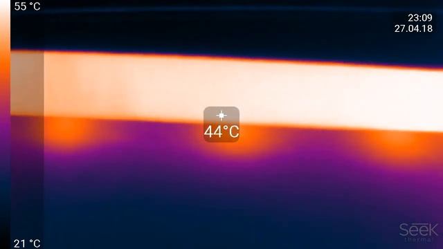 Светодиодная линейка велед VLD18 в работе снятая тепловизором(без радиатора)3 смотреть онлайн