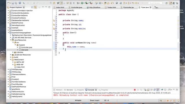 Part 2 - JavaBean using Expression Language | JSP (Java Server Pages) Certification Training| Uplat смотреть онлайн