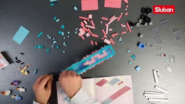 Лего Sluban. Свадебный автобус