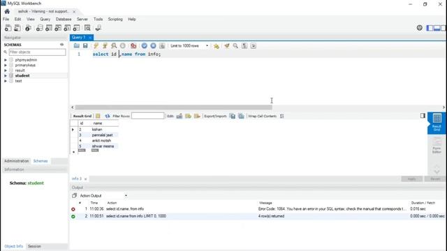 mysql error смотреть онлайн
