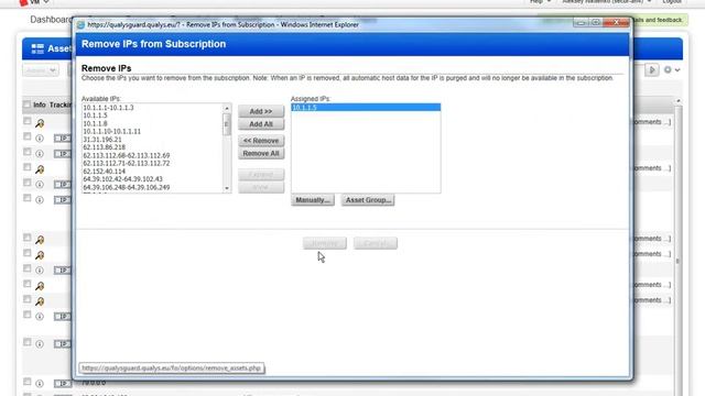 Самостоятельное удаление IP из подписки QualysGuard смотреть онлайн