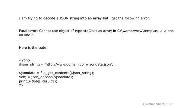 PHP : json_decode to array смотреть онлайн