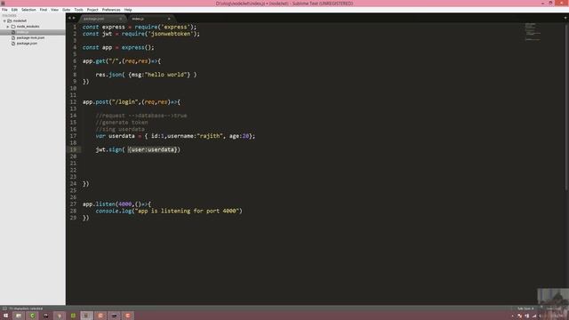 Generate JWT and sign sinhala tutorial part 3 смотреть онлайн